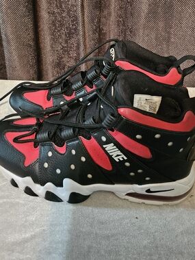 Men's Nike Air Max 2 CB 94 Black, White and Red High-Top Sneakers